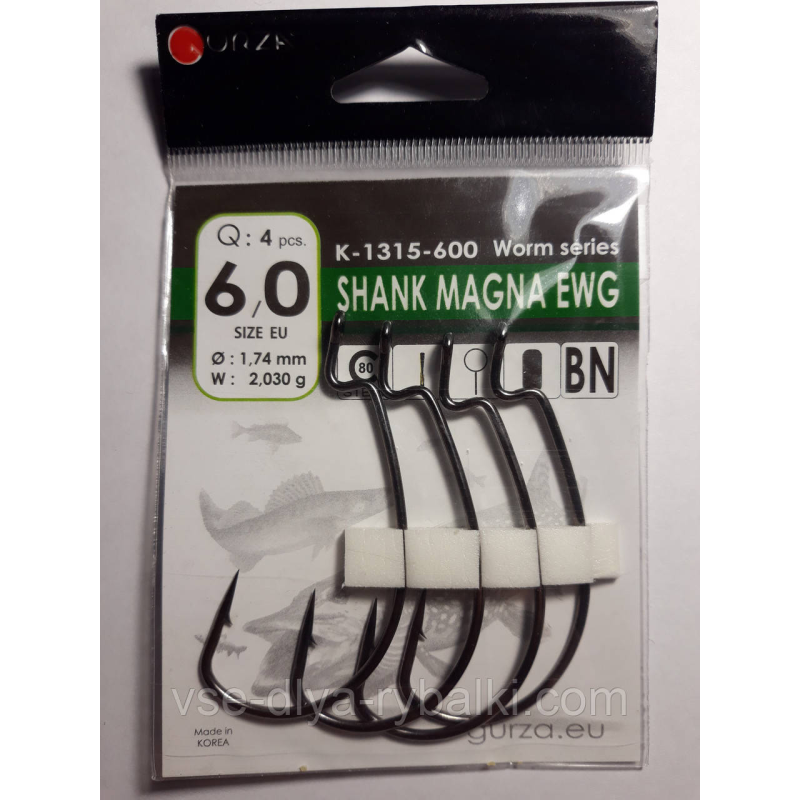 Гачки Gurza Shank Magna EWG № 6/0