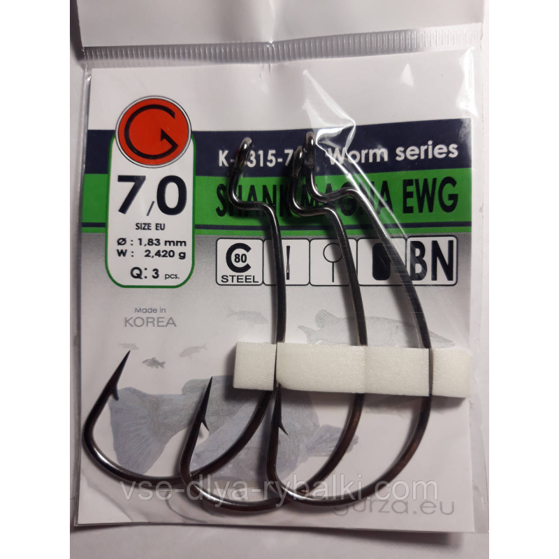 Гачки Gurza Shank Magna EWG № 7/0