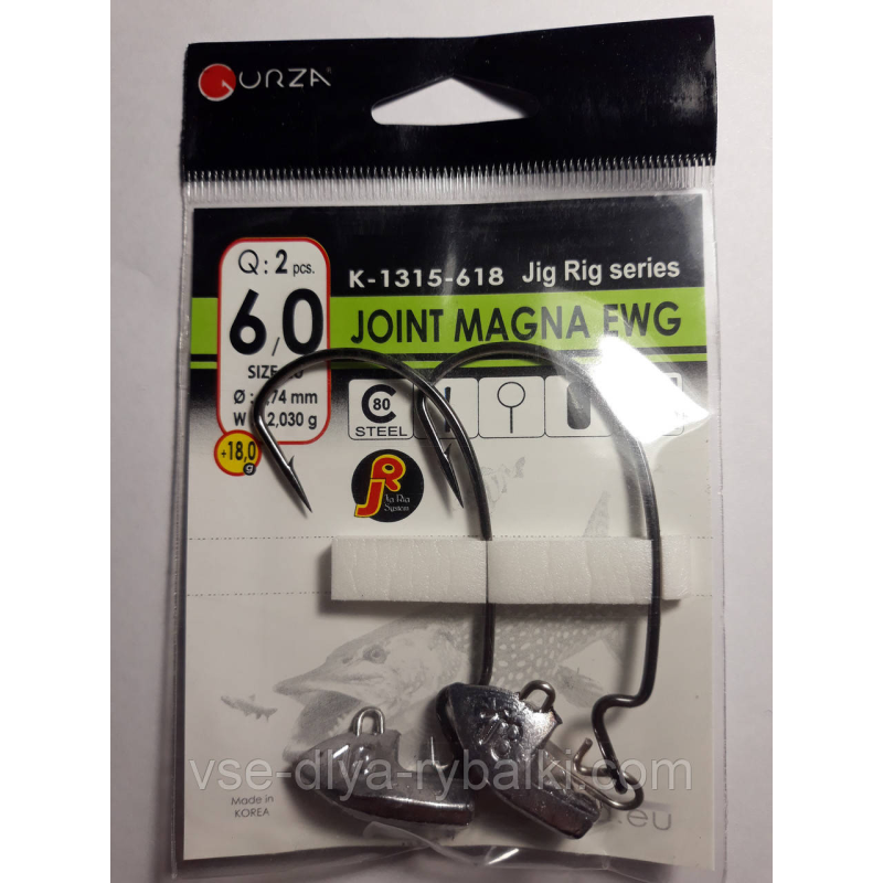 Гачки Gurza Joint Magna EWG № 6/0 + 18 грм