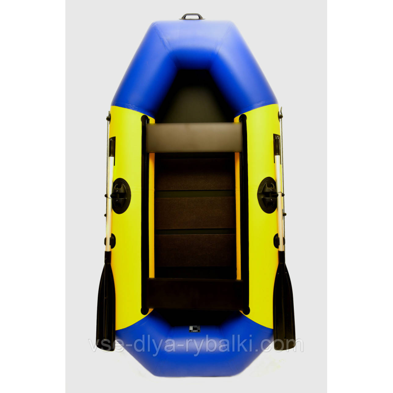 Двомісна човен надувний пвх Grif boat G-250 жовто-синя