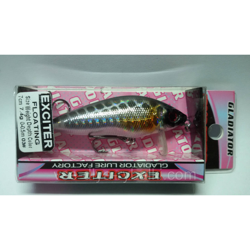 Воблер gladiator Exciter 70 Color: 03