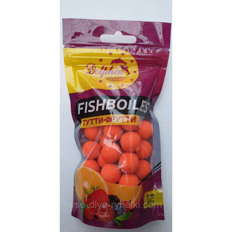 Бойли потопаючі Dolphin 16мм Тутті-фрутті 100г