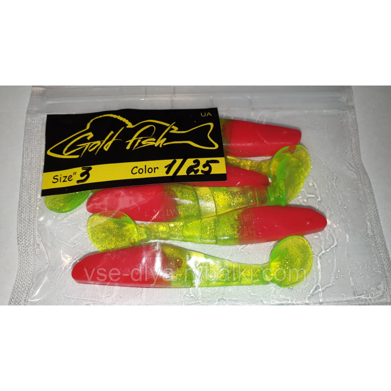 Силікон Predator 3“ сьедобный “Gold fish“ color 1/25