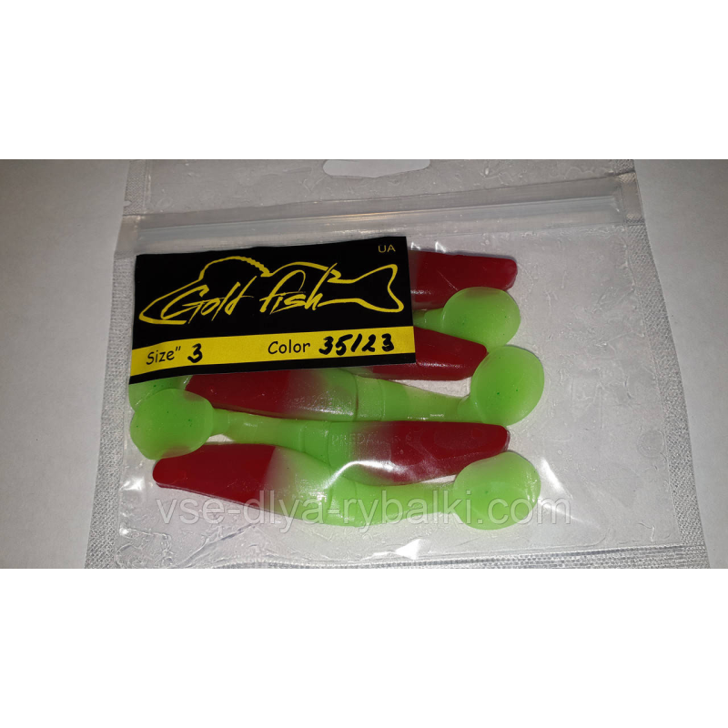 Силікон Predator 3“ сьедобный “Gold fish“ color 35/23