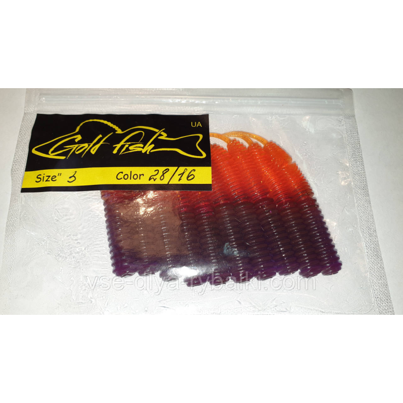 Силікон Vagabond 3“ сьедобный “Gold fish“ color 28/16