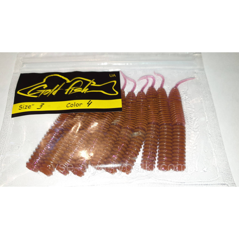 Силікон Vagabond 3“ сьедобный “Gold fish“ color 4 ультрафіолет