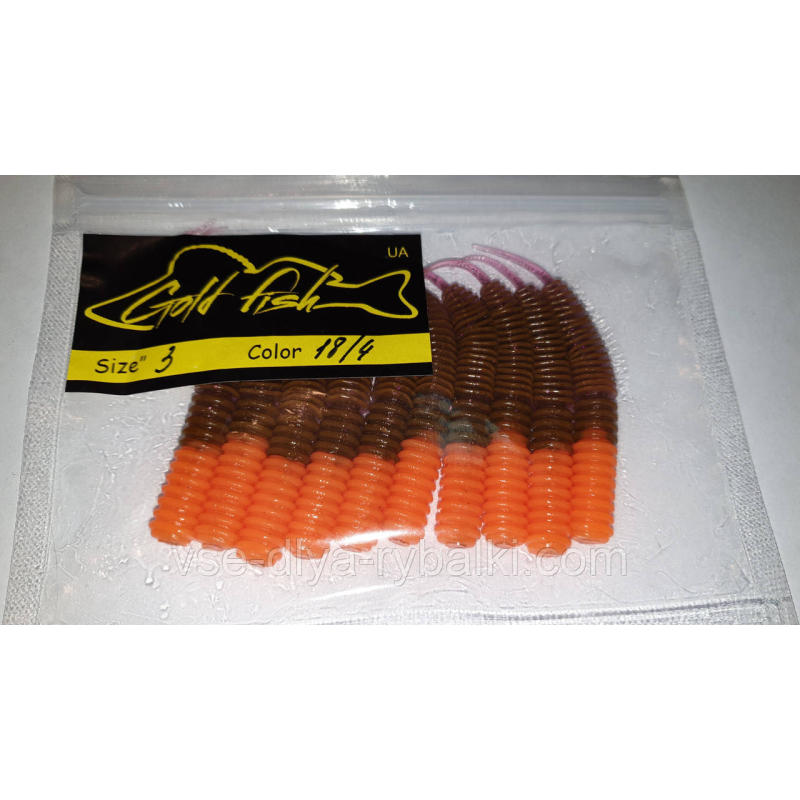 Силікон Vagabond 3“ сьедобный “Gold fish“ color 18/4