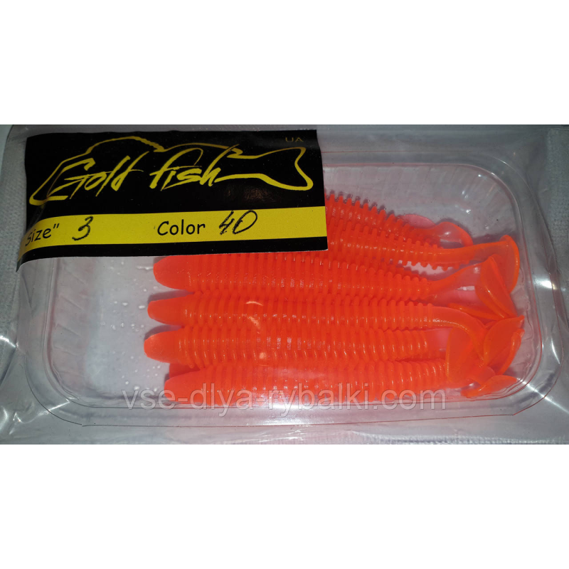 Силікон Ніндзя 3“ сьедобный “Gold fish“ color 40