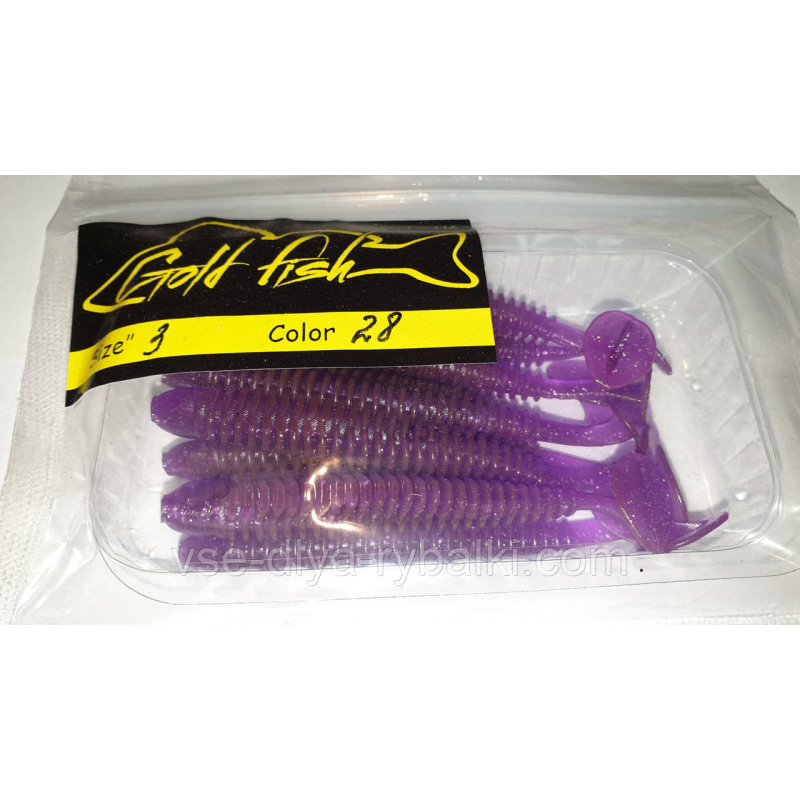 Силікон Ніндзя 3“ сьедобный “Gold fish“ color 28