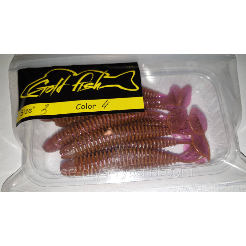 Силікон Ніндзя 3“ сьедобный “Gold fish“ color 4