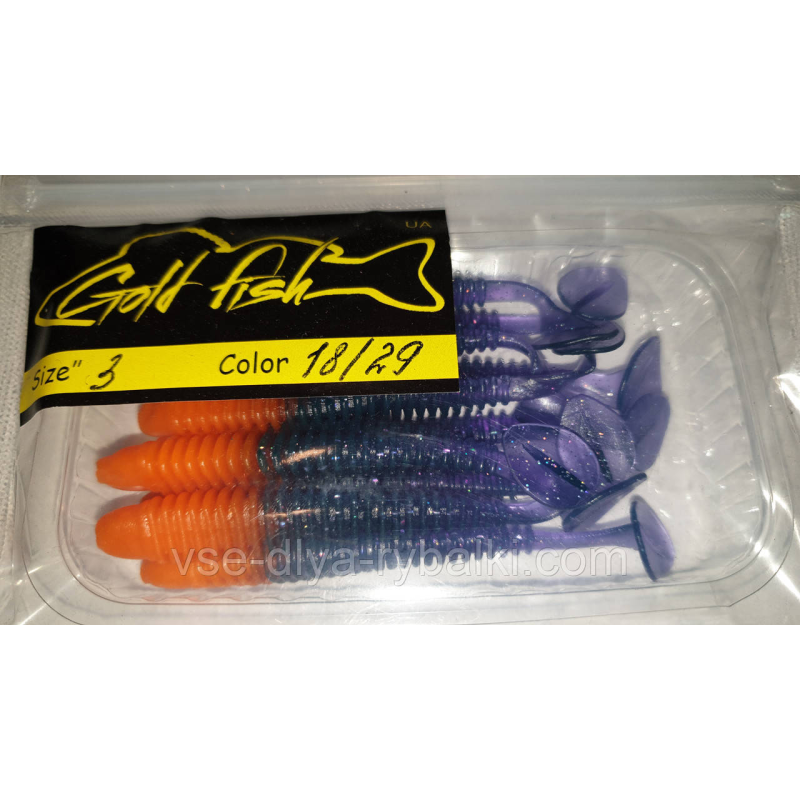 Силікон Ніндзя 3“ сьедобный “Gold fish“ color 18/29