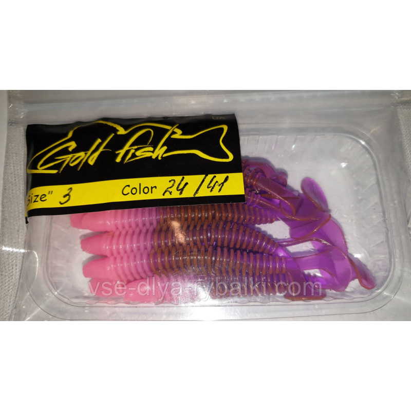 Силікон Ніндзя 3“ сьедобный “Gold fish“ color 24/41