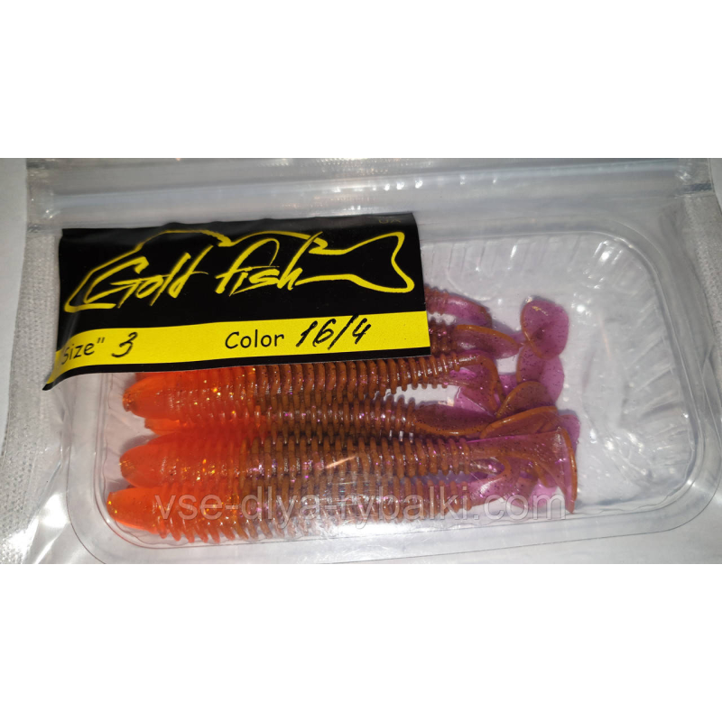 Силікон Ніндзя 3“ сьедобный “Gold fish“ color 16/4