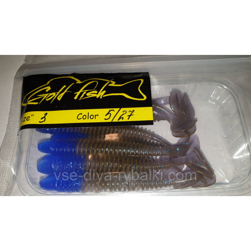 Силікон Ніндзя 3“ сьедобный “Gold fish“ color 5/27