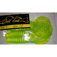 Силікон Кирлиграб 4“ сьедобный “Gold fish“ color 25