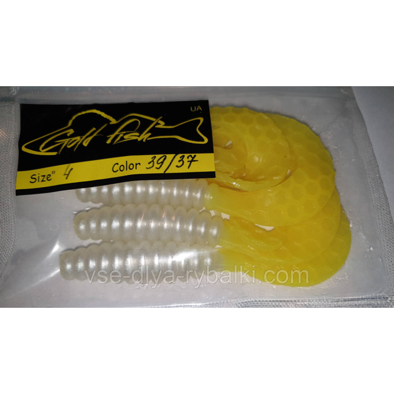 Силікон Кирлиграб 4“ сьедобный “Gold fish“ color 39/37