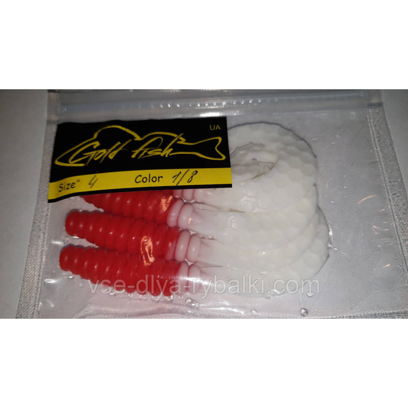 Силікон Кирлиграб 4“ сьедобный “Gold fish“ color 1/8