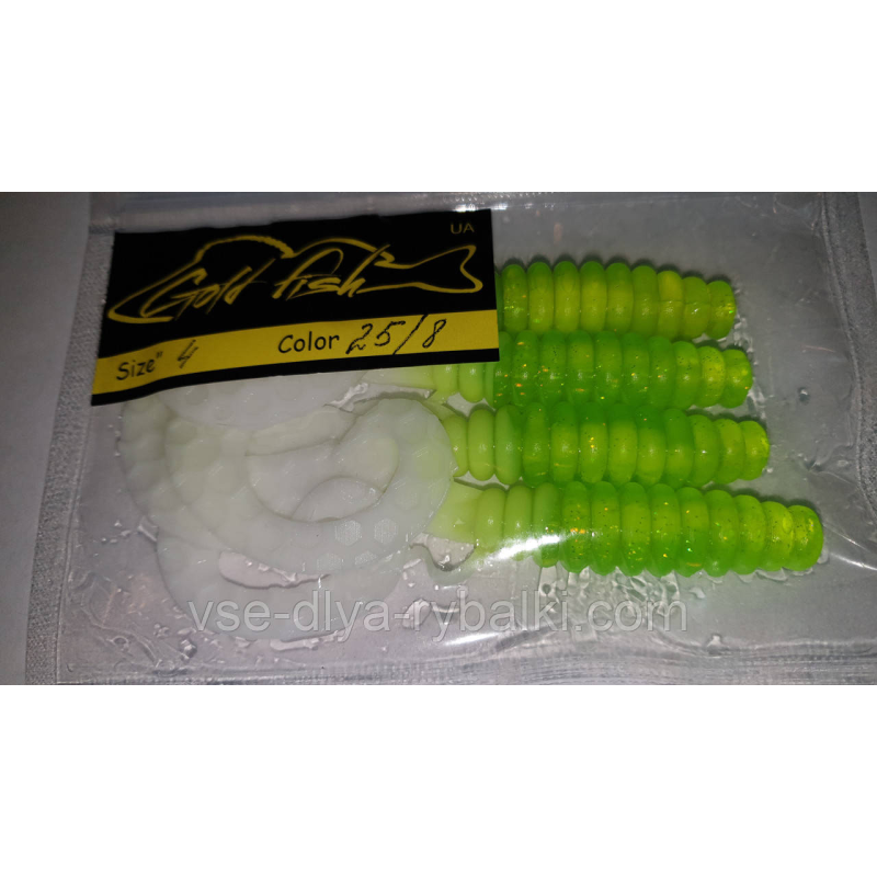 Силікон Кирлиграб 4“ сьедобный “Gold fish“ color 25/8