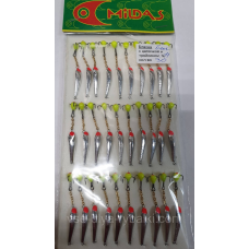 Блешня з ланцюжком тройн. і краплею середня Милдас №3