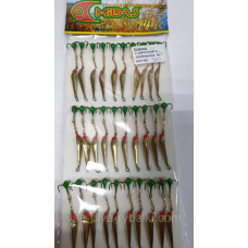 Блешня з ланцюжком тройн. і краплею середня Милдас №1