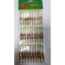 Блешня з ланцюжком тройн. і краплею велика Милдас №2