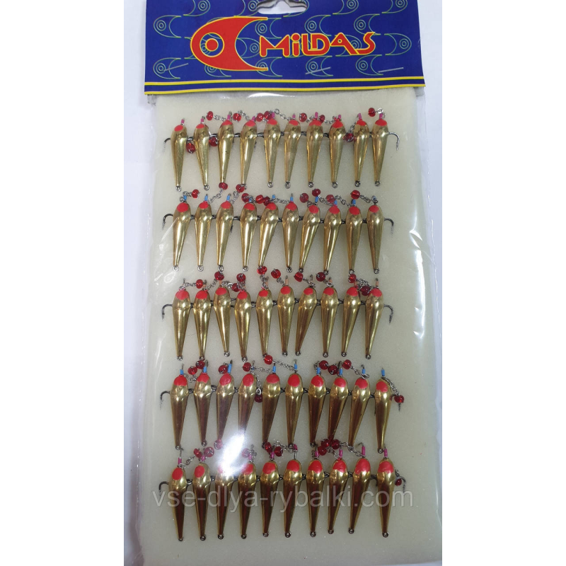 Блешня з ланцюжком та бусиною Милдас