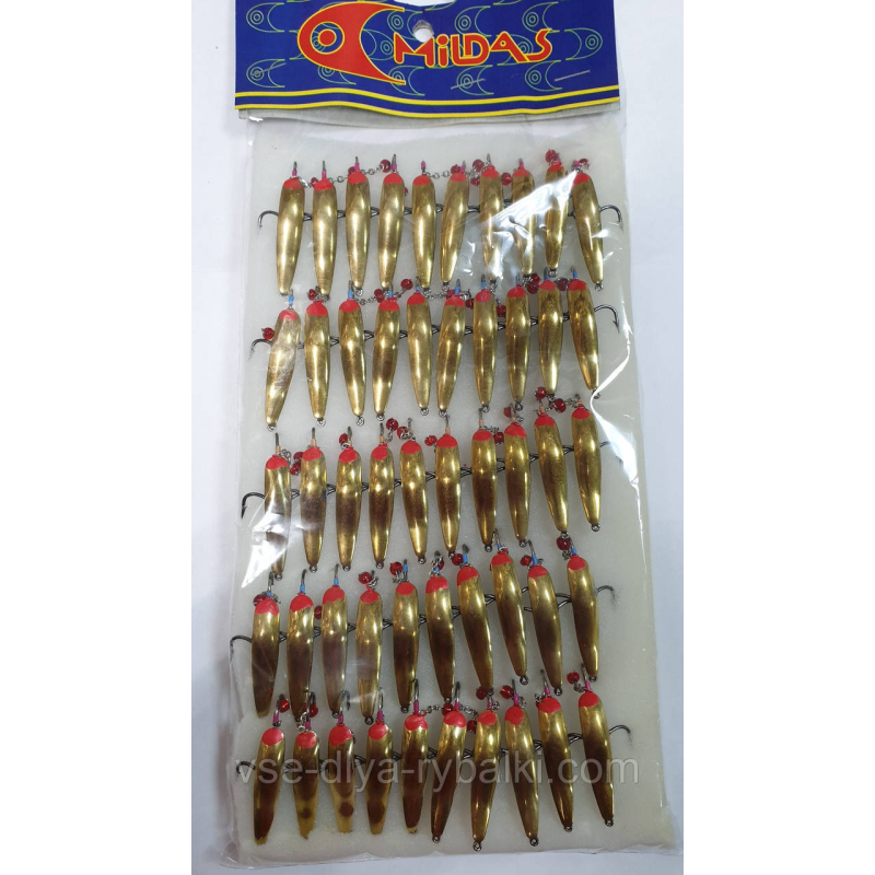 Блешня з ланцюжком та бусиною велика Милдас №1