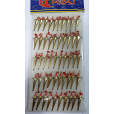 Блешня з ланцюжком та бусиною велика Милдас №4