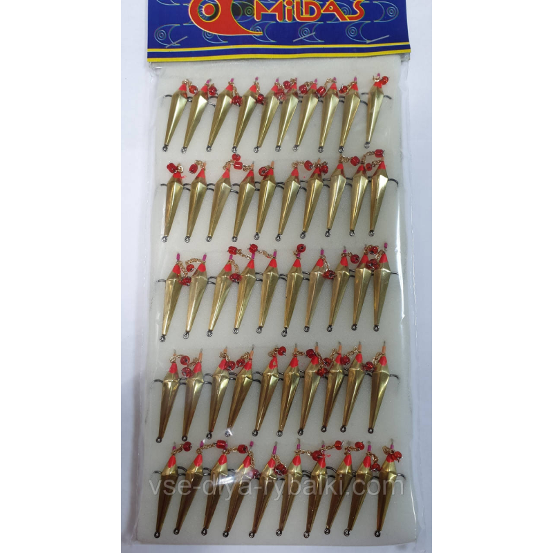 Блешня з ланцюжком та бусиною велика Милдас №4