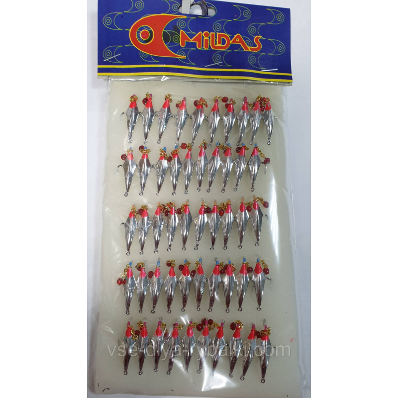 Блешня з ланцюжком та бусиною середня Милдас №2