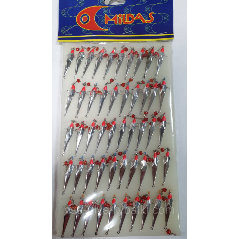 Блешня з ланцюжком та бусиною велика Милдас №3