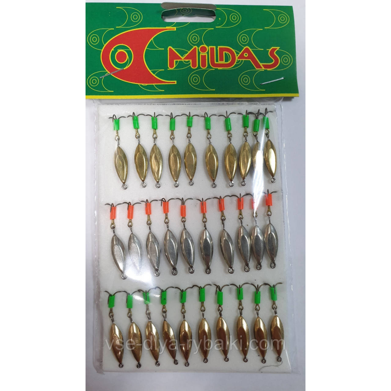 Блешня з підвісним трійником середня Милдас №3