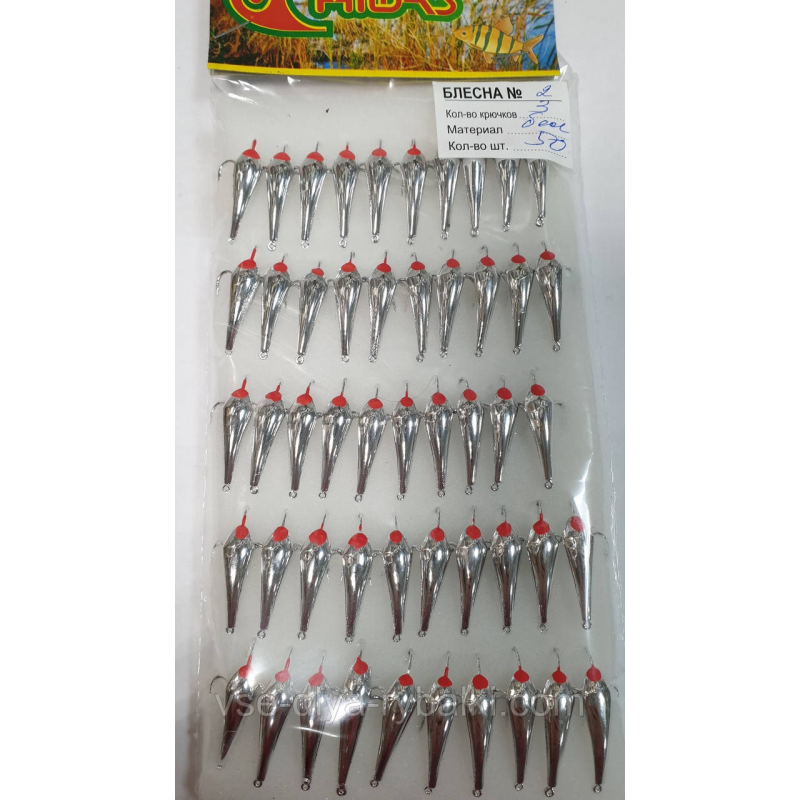 Блешня 3кр срібло середня №2 Милдас