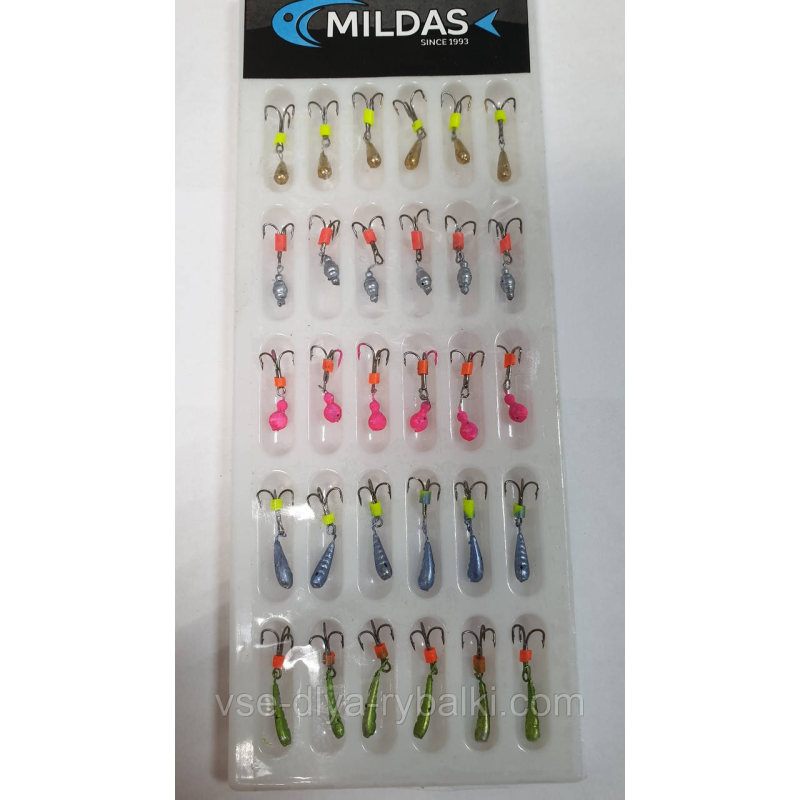 Мормишка Лялечка з підвісним трійником Милдас № 2