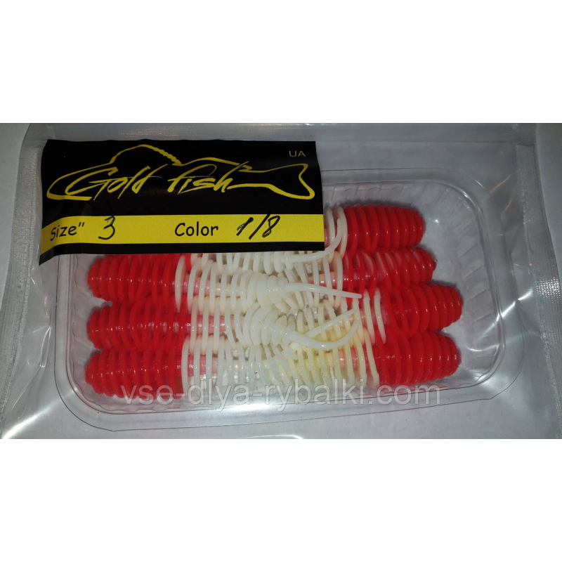 Силикон Шмель 3“ сьедобный “Gold fish“ color 1/8