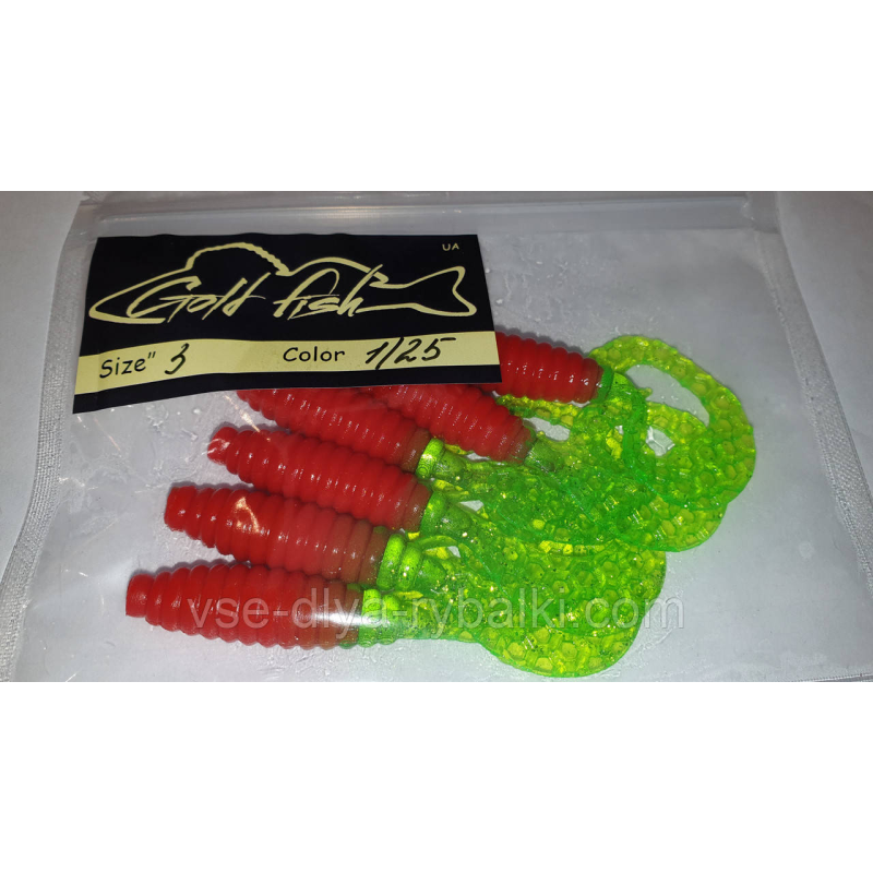 Силікон Кирлиграб 3“ сьедобный “Gold fish“ color 1/25