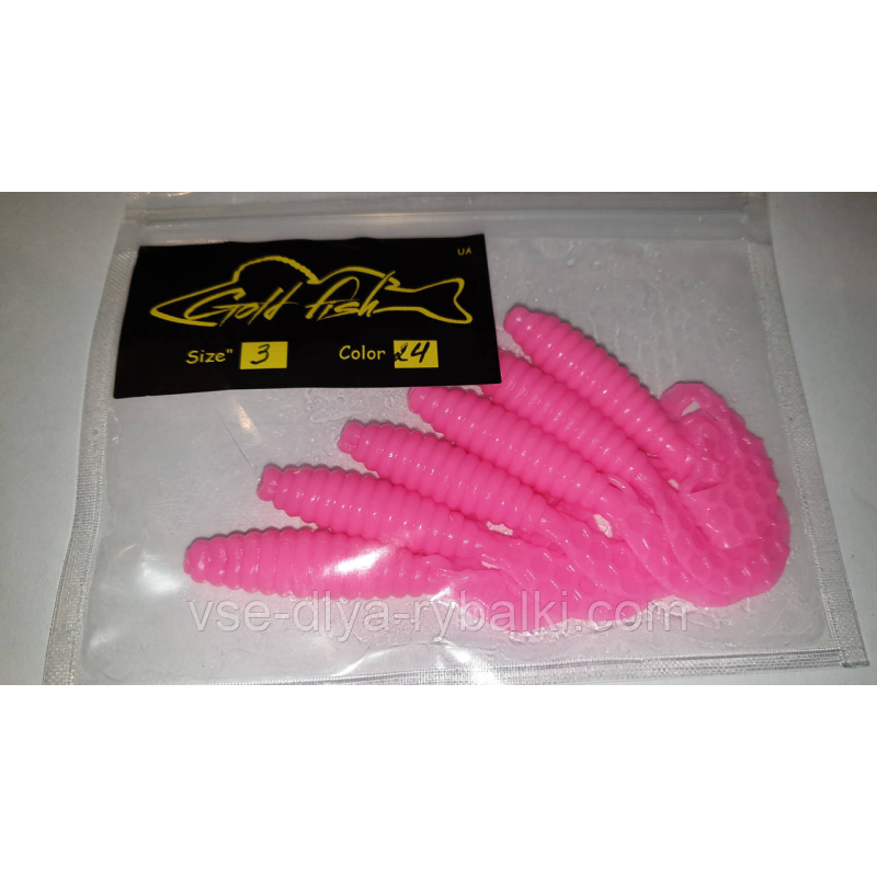 Силікон Кирлиграб 3“ сьедобный “Gold fish“ color 24