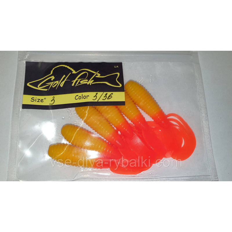 Силікон TRIPLE 3“ сьедобный “Gold fish“ color 3/36