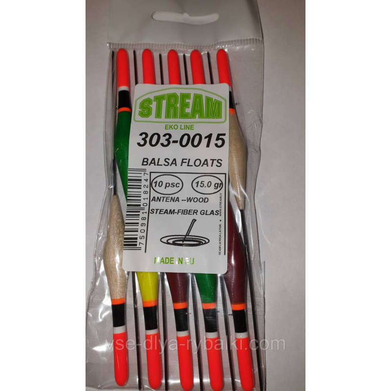 Поплавок Stream проводочный спортивний бальзовый 1.5 м 303-0015