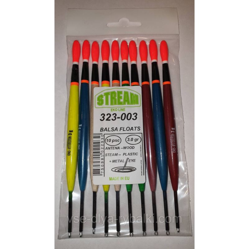 Поплавок Stream проводочный спортивний бальзовый 3г 323-003
