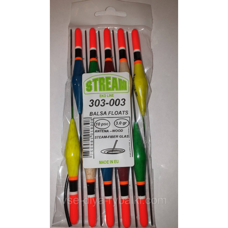 Поплавок Stream проводочный спортивний бальзовый 3г 303-003