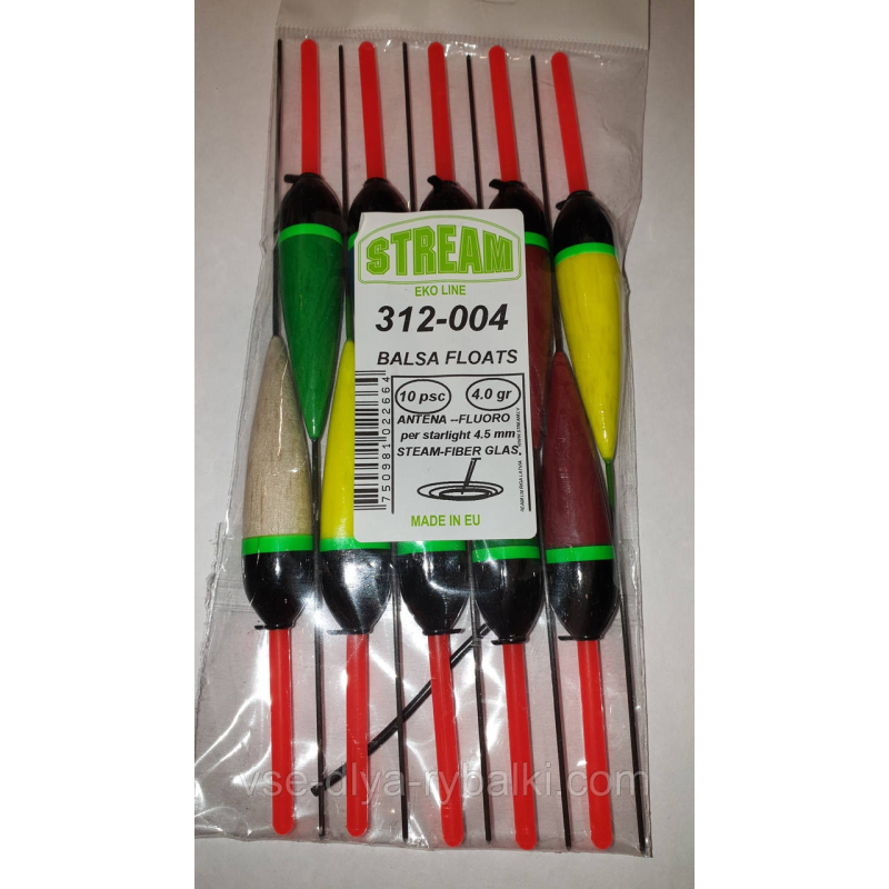 Поплавок Stream проводочный спортивний бальзовый 4г 312-004