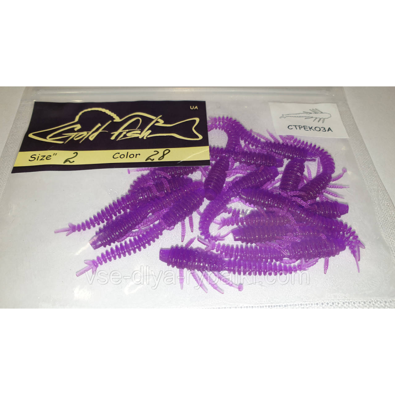 Силікон бабка 2“ сьедобный “Gold fish“ color 28