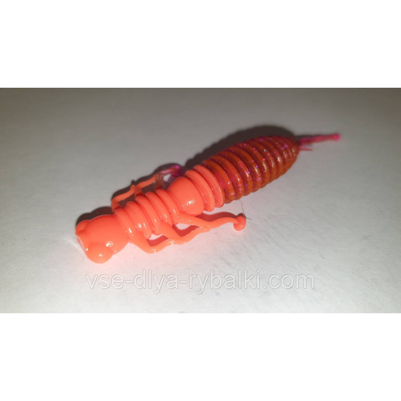 Силікон Німфа 2,8“ сьедобный “Gold fish“ color 43/41