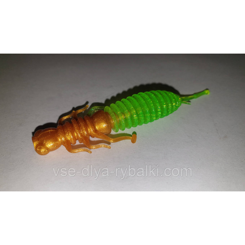 Силікон Німфа 2,8“ сьедобный “Gold fish“ color 38/25