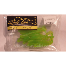 Силікон AVARUNA 2.5“ сьедобный “Gold fish“ color 25