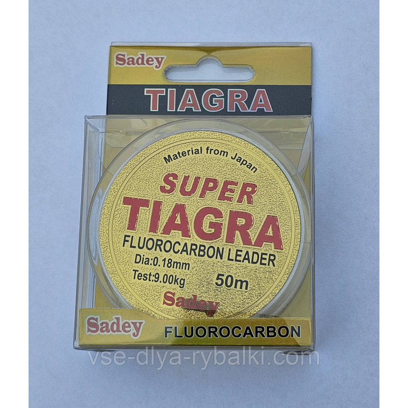 Волосінь fluorocarbon Tiagra 50м 0,18мм 9кг