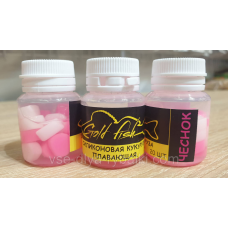 Силіконова сьедобная плаваюча кукурудза Gold fish Часник біло-рожева