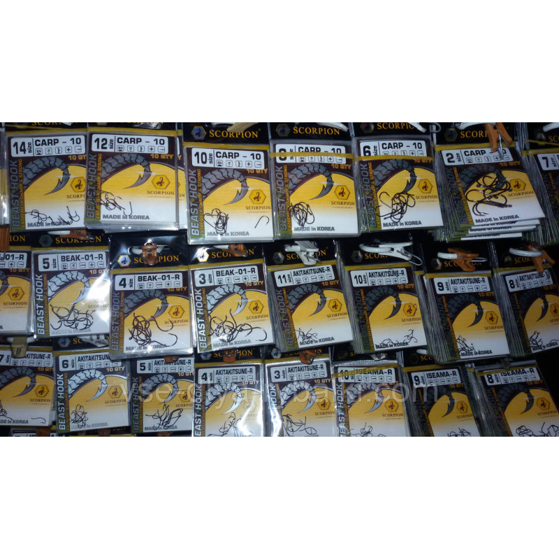 Гачки SCORPION в асортименті