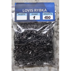 Карабін+вертлюг накатка американка №1 100шт.